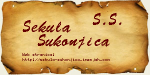 Sekula Sukonjica vizit kartica